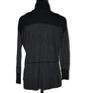 Black and Gray Turtleneck Sweater